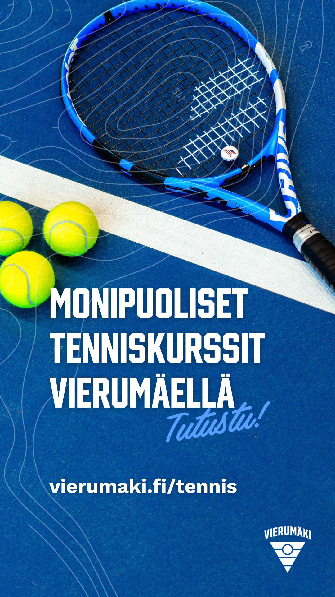 Monipuoliset tenniskurssit Vierumäellä.